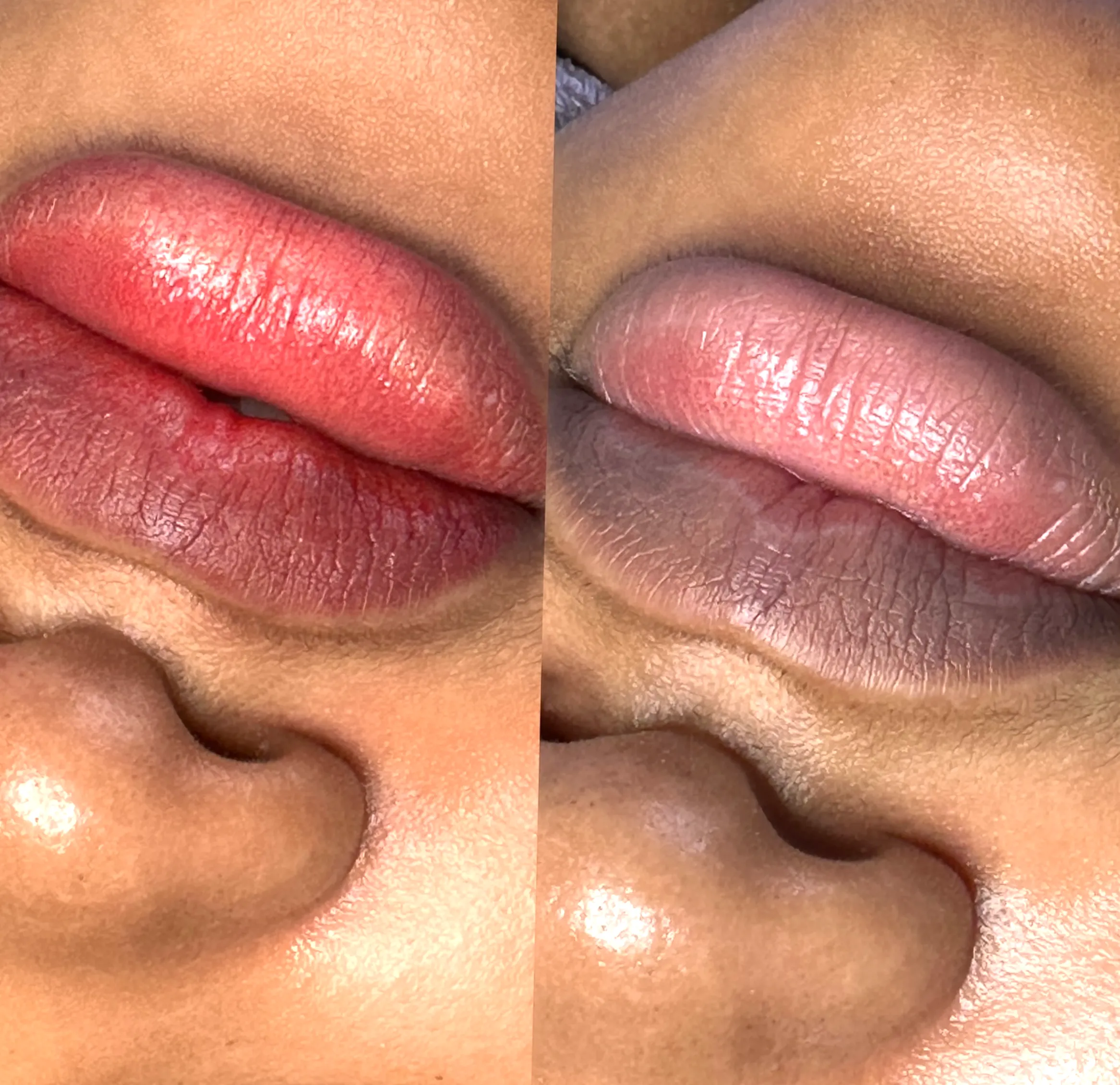 lip tattoo healing stages